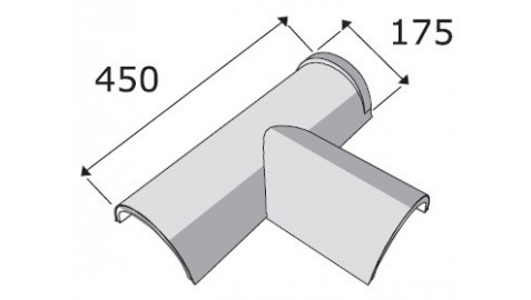 Metrotile Т – образный полукруглый коньковый элемент