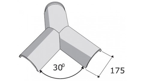 Metrotile Y – образный полукруглый коньковый элемент