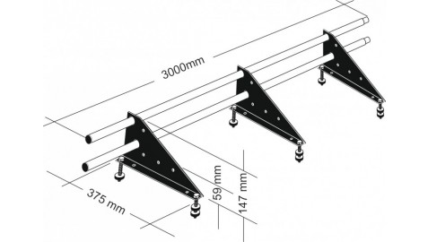 Снегозадержатель трубчатый для металлочерепицы 25 мм (СТМ.5)