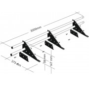 Снегодержатель трубчатый 25 мм для фальцевой кровли