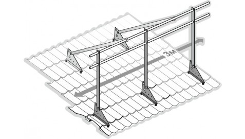 Кровельное ограждение. 5 опор